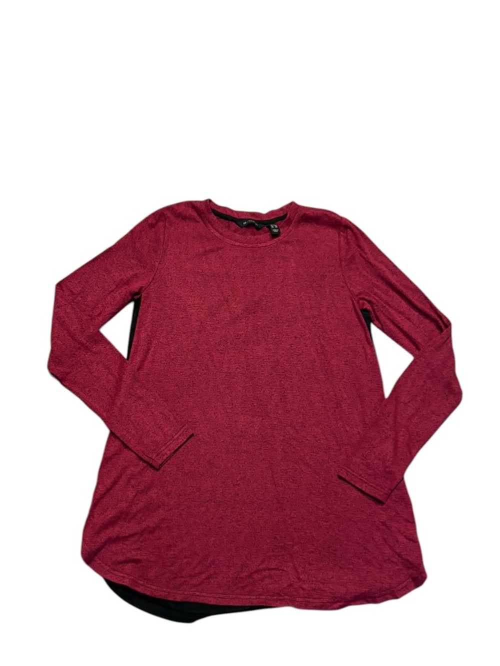 H by halston xxs Long Sleeve Crewneck Top - Red and black